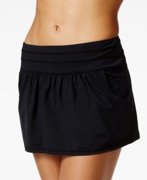 Anne Cole Locker Pocketed Solid Swim Skirt Women's Swimsuit