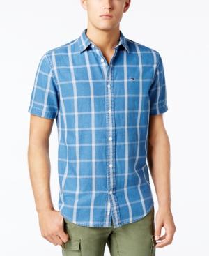 Tommy Hilfiger Men's Classic-fit Windowpane Plaid Shirt
