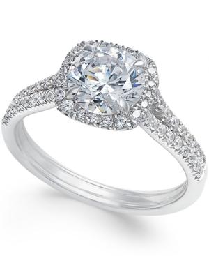 Certified Diamond Halo Engagement Ring (1-7/8 Ct. T.w.) In 18k White Gold
