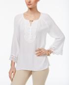 Jm Collection Bell-sleeve Keyhole Tunic, Only At Macy's