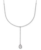 Danori Silver-tone Long Drop Crystal Pendant Necklace, Created For Macy's
