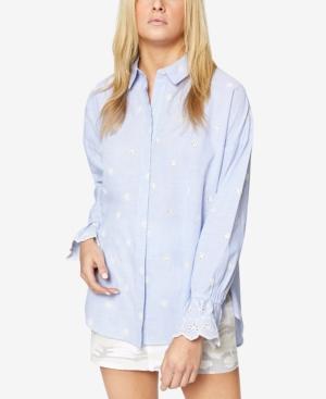 Sanctuary Hazel Eyelet Cotton Boyfriend Shirt