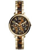Fossil Women's Jacqueline Gold-tone Stainless Steel & Tortoise Acetate Bracelet Watch 36mm Es3925