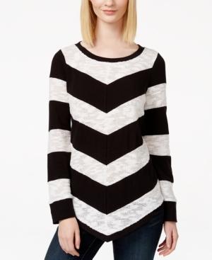 Inc International Concepts Striped Asymmetrical Top, Only At Macy's