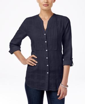 Jm Collection Pintucked Shirt, Only At Macy's