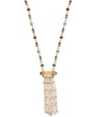 Lonna & Lilly Gold-tone Long Beaded Tassel Pendant Necklace