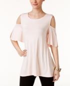 Alfani Cold-shoulder Swing Top, Created For Macy's