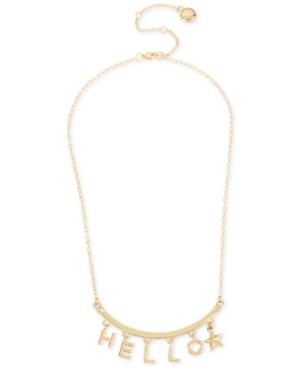 Bcbg Gold-tone Hello Collar Necklace, 16 + 3 Extender