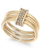 Alfani Gold-tone Crystal Accent Multi-hoop Statement Ring, Created For Macy's