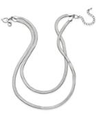 Thalia Sodi Silver-tone Herringbone Double Chain Necklace, Only At Macy's