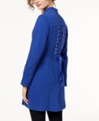 I.n.c. Stand-collar Ponte-knit Zip Coat, Created For Macy's