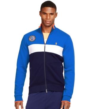 Polo Ralph Lauren Us Open Color-blocked Fleece Track Jacket