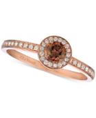 Le Vian Red Carpet Diamond Halo Ring (3/8 Ct. T.w.) In 14k Rose Gold