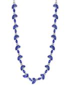 Effy Tanzanite Royale Tanzanite (11-3/4 Ct. T.w.) And Diamond (3/4 Ct. T.w.) Fancy Collar Necklace In 14k White Gold, Created For Macy's
