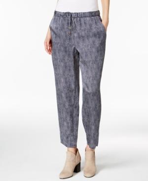 Eileen Fisher Silk-blend Drawstring Ankle Pants