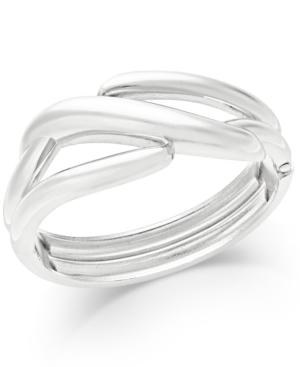 Charter Club Silver-tone Braided Hinge Bracelet, Only At Macy's