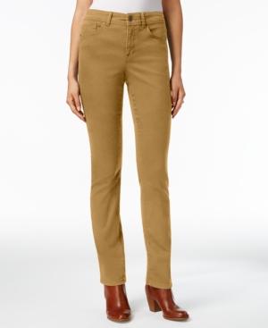Style & Co Evening Olive Wash Straight-leg Jeans, Only At Macy's
