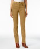 Style & Co Evening Olive Wash Straight-leg Jeans, Only At Macy's