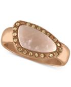 Rachel Rachel Roy Rose Gold-tone Pave & Pink Stone Ring