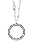 White Topaz(1 1/5 C.t.t.w.) Channel-set Eternity Necklace In Sterling Silver