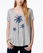 Hybrid Juniors' Palm Tree Graphic T-shirt