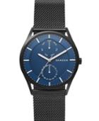 Skagen Men's Holst Black Stainless Steel Mesh Bracelet Watch 40mm