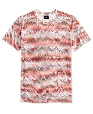 Guess Men's Stripe And Zig-zag T-shirt