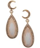 Lonna & Lilly Gold-tone Crystal Stone Teardrop Earrings