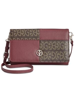 Giani Bernini Block Signature Patchwork Crossbody Wallet, Created For Macy's