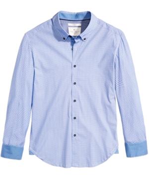 Construct Men's Hybrid Houndstooth Grid Shirt, Created For Macy's