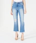 Flying Monkey Distressed Cropped Flare Jeans