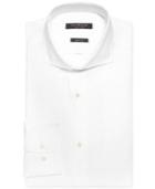 Isaac Mizrahi Slim-fit Pique Dobby Solid Dress Shirt