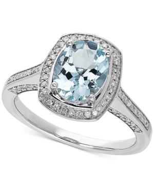 Love Rocks Bridal Aquamarine (1-1/2 Ct. T.w) & Diamond (1/4 Ct. T.w) Ring In 14k White Gold
