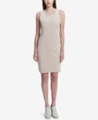 Calvin Klein Faux-suede-front Sheath Dress
