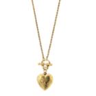 2028 Gold-tone Heart Locket Toggle Necklace 18