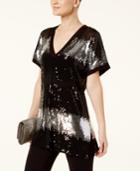 Inc International Concepts Colorblocked Sequined Tunic, Created For Macy's