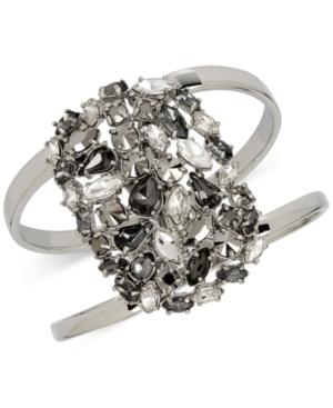 Kenneth Cole New York Silver-tone Wide Openwork Glitter Bangle Bracelet