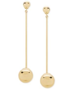 Dangle Ball Drop Earrings In 10k Gold
