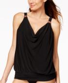 Miraclesuit Solid Citizens Luxe Underwire Blouson Tankini Top Women's Swimsuit