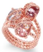 Charter Club Rose Gold-tone Stone Trio Rope Ring, Created For Macy's