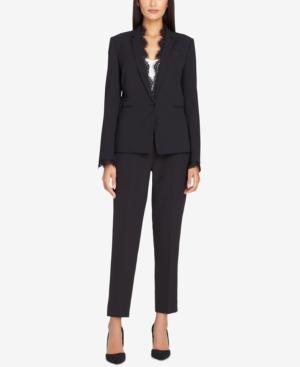 Tahari Asl Lace-trim Single-button Blazer