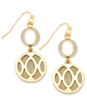 Charter Club Gold-tone Shell-look Filigree Drop Earrings, Only At Macy's