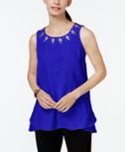 Alfani Envelope-back Embellished Top, Only At Macy's