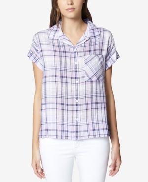 Sanctuary Mod Plaid Short-sleeve Boyfriend Shirt