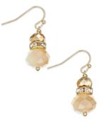Inc International Concepts Gold-tone Faceted Stone And Crystal Drop Earrings, Only At Macy's
