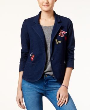Freshman Juniors' Patched Knit Blazer