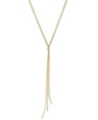 Tassel Lariat Long Necklace In 14k Gold-plated Sterling Silver