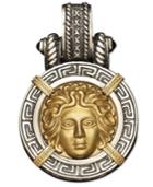 14k Gold And Sterling Silver Pendant, Medusa Enhancer