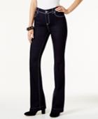 Inc International Concepts Dark Blue Wash Flared Jeans, Only At Macy's
