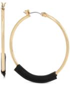 M. Haskell For Inc Gold-tone Cord-wrapped Hoop Earrings, Only At Macy's